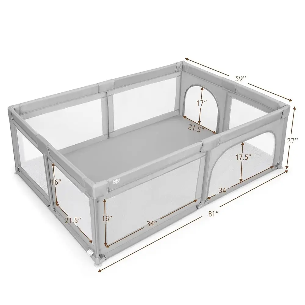 روضة كرة أوشن ضخمة للأطفال الصغار، آمنة وواسعة للاستخدام الداخلي/الخارجي، مع أكواب شفط وشبكة ومقود للأعمار من 6 إلى 12 شهرًا #6