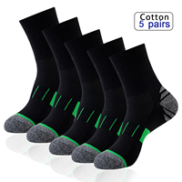 5 Pairs Men's Socks Hiking Black Sports Basketball Socks Casual Soft Running Summer Absorb Sweat Breathable Male Sokken Gifts
