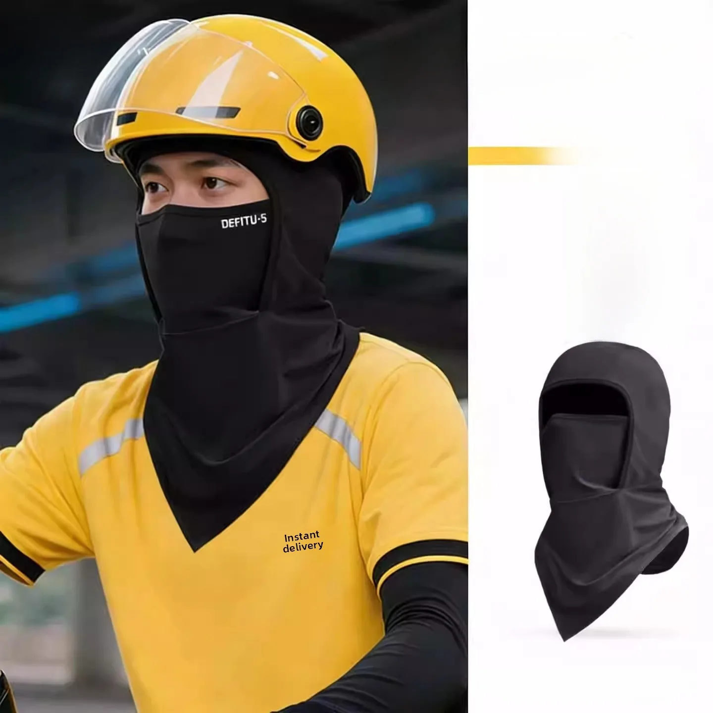 メンズ日焼け止めフェイスマスク-アイスシルクハット-ネックプロテクター-フルフェイス-自転車乗車用-調節可能なストラップ付き-夏-2025-ユースファッション