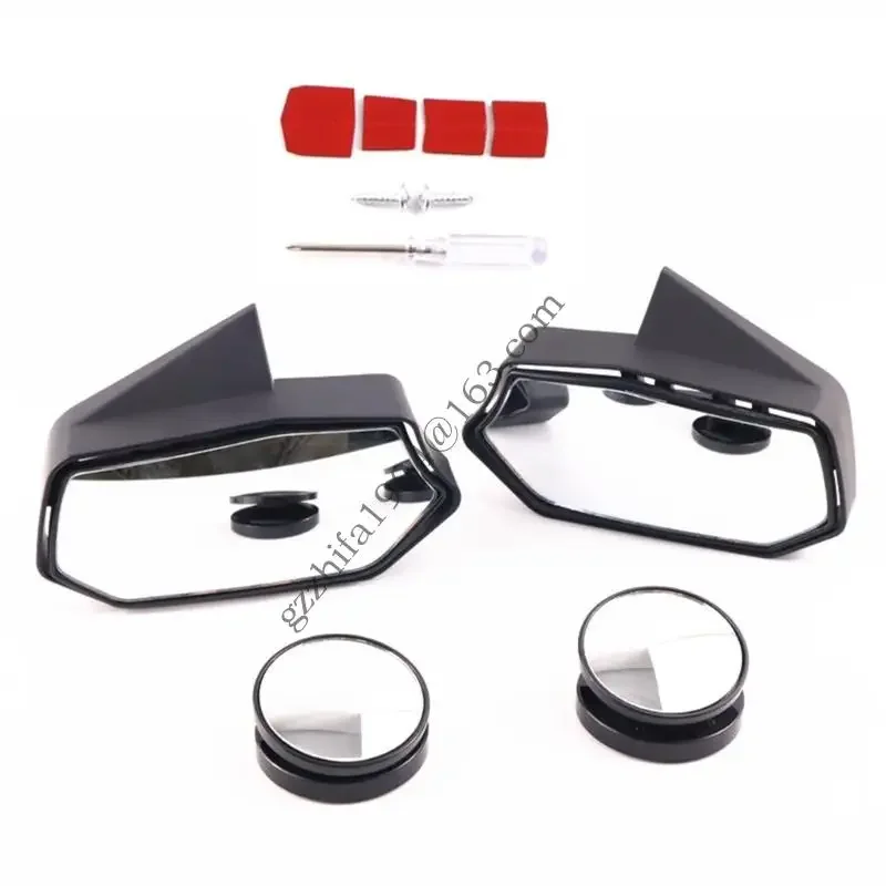 عاكس عرض الدراجات الخلفية للدراجة النارية عاكس عرض كبير لسلامة XMAX300 المحسّنة مع تصميم ABS الموسع على الرؤية الموسعة