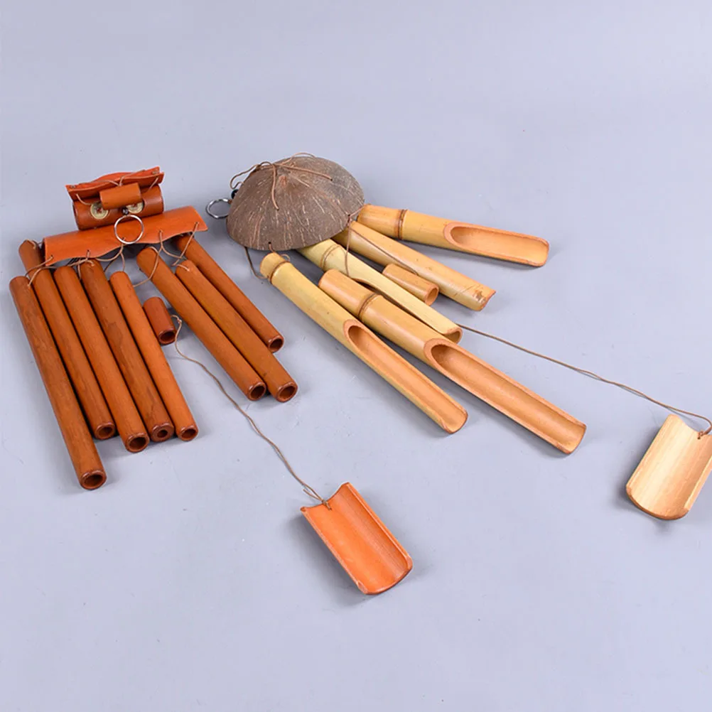 

1Pcs Retro Coconut Shell Wind Chime Stylish Hanging Decoration Outdoor Indoor Wind Bell Pendant Hanging Crafts