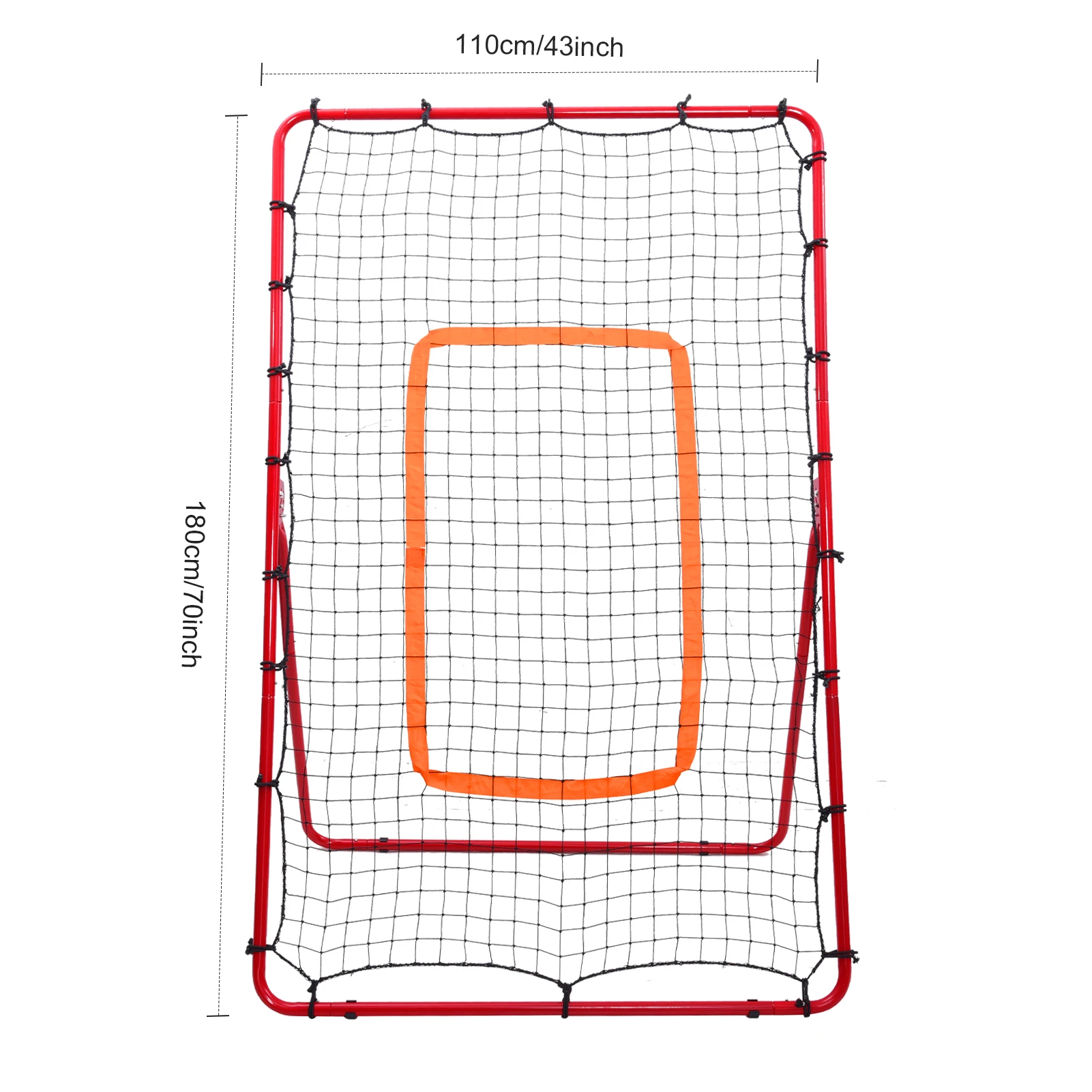 Сетка для отскока волейбола, тренировочная сетка для отскока волейбола, тренировочное оборудование для волейбола с 4 регулируемыми углами отскока (красный)