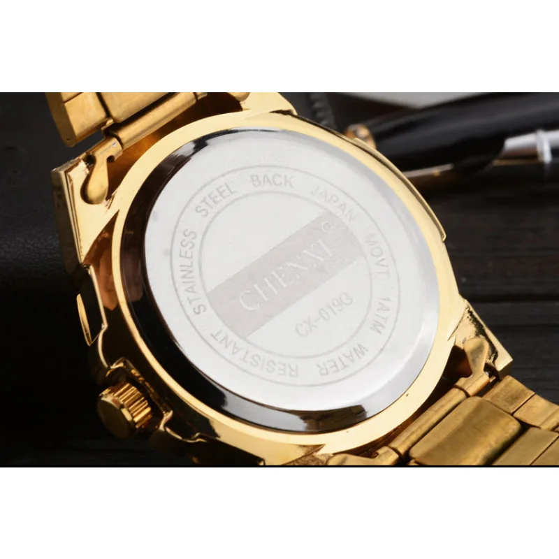 Hot Koop Chenxi Horloge Mode Paar Horloges Luxe Gold Quartz Horloges Mannen Vrouwen Casual Sport Horloges Relogio Masculino