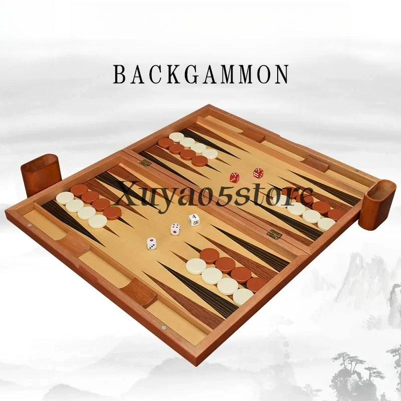 Wooden Classic Baccarat Set Wooden Chessboard Set Multi-Size Backgammon