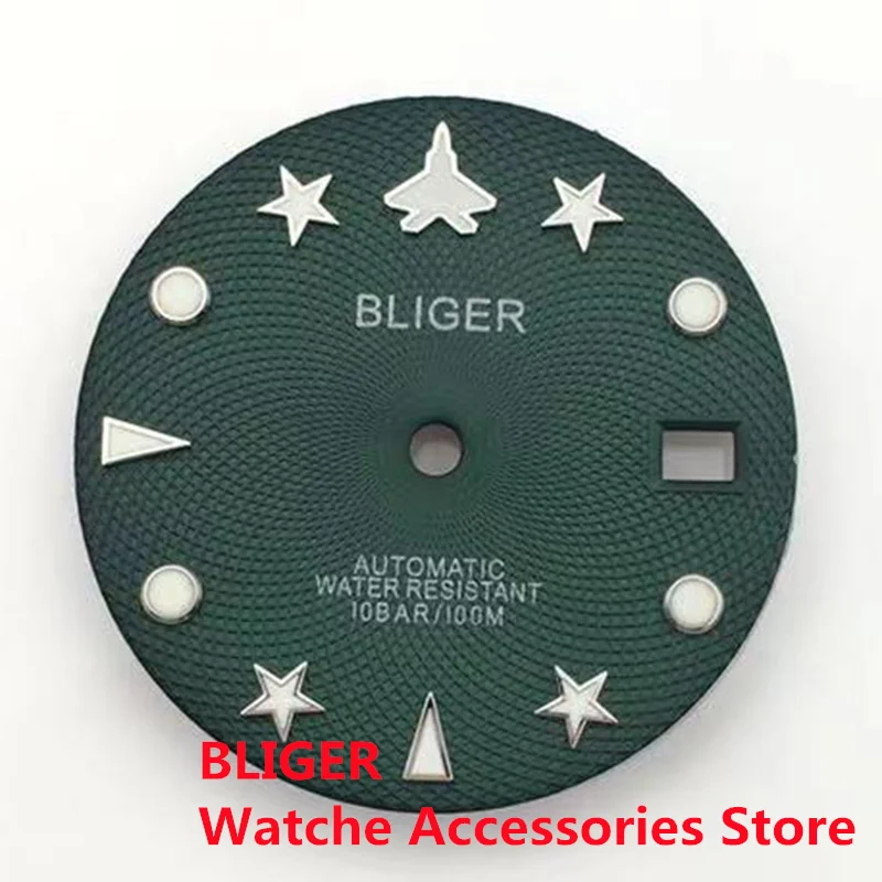 BLIGER  New Designed With Guilloché Dial Star Form Luminous Fit 40mm  Suitable for NH36  Movement