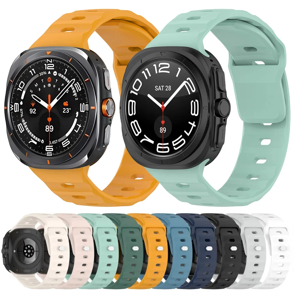 Sport-Silikonarmband für Samsung Galaxy Watch Ultra/Ultra 2025 47mm, austauschbares Armband für Samsung Galaxy Watch Ultra Zubehör