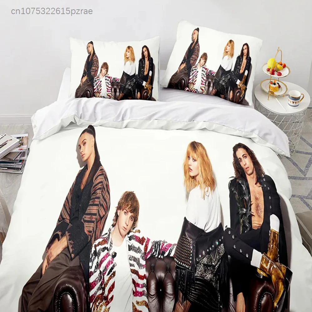 Maneskin Rock Band Maneskin Damiano David Duvet Cover Double Twin Full Queen King Adult Boys Bedclothes Quilt Cover