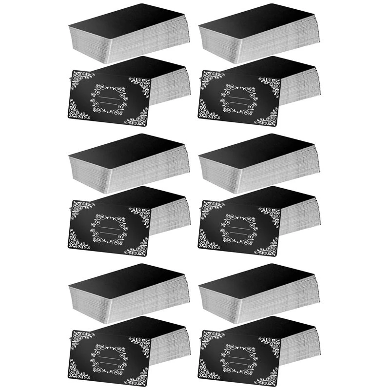 600 Pcs Metal Engraving Blanks Aluminum Sheet Laser Engraving Business Card Engraving DIY Gift Cards, Matte Black User-Friendly