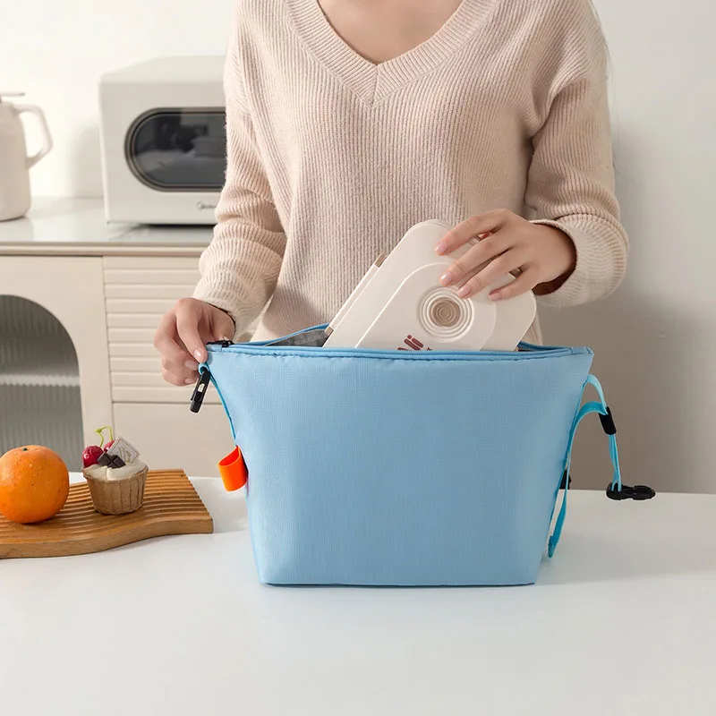 Aluminium Foil Liner Portable Ice Pack Food Storage Carrier for Work Travel Picnic Handbag Reusable Insulated Bento Lunch Bag