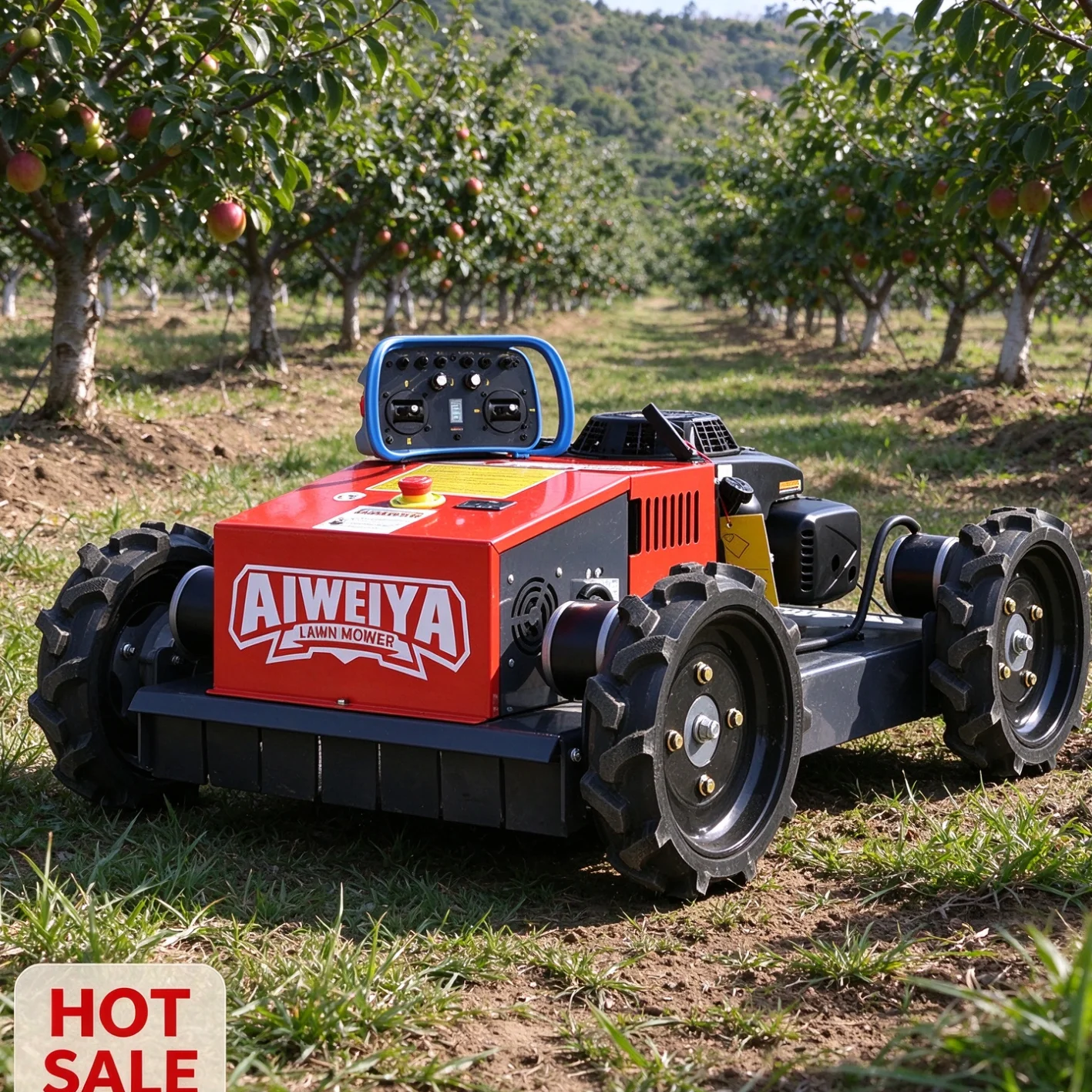 Customized Remote Control Lawn Mower, steep slope dedicated model for highway side slope weed removal & road green care