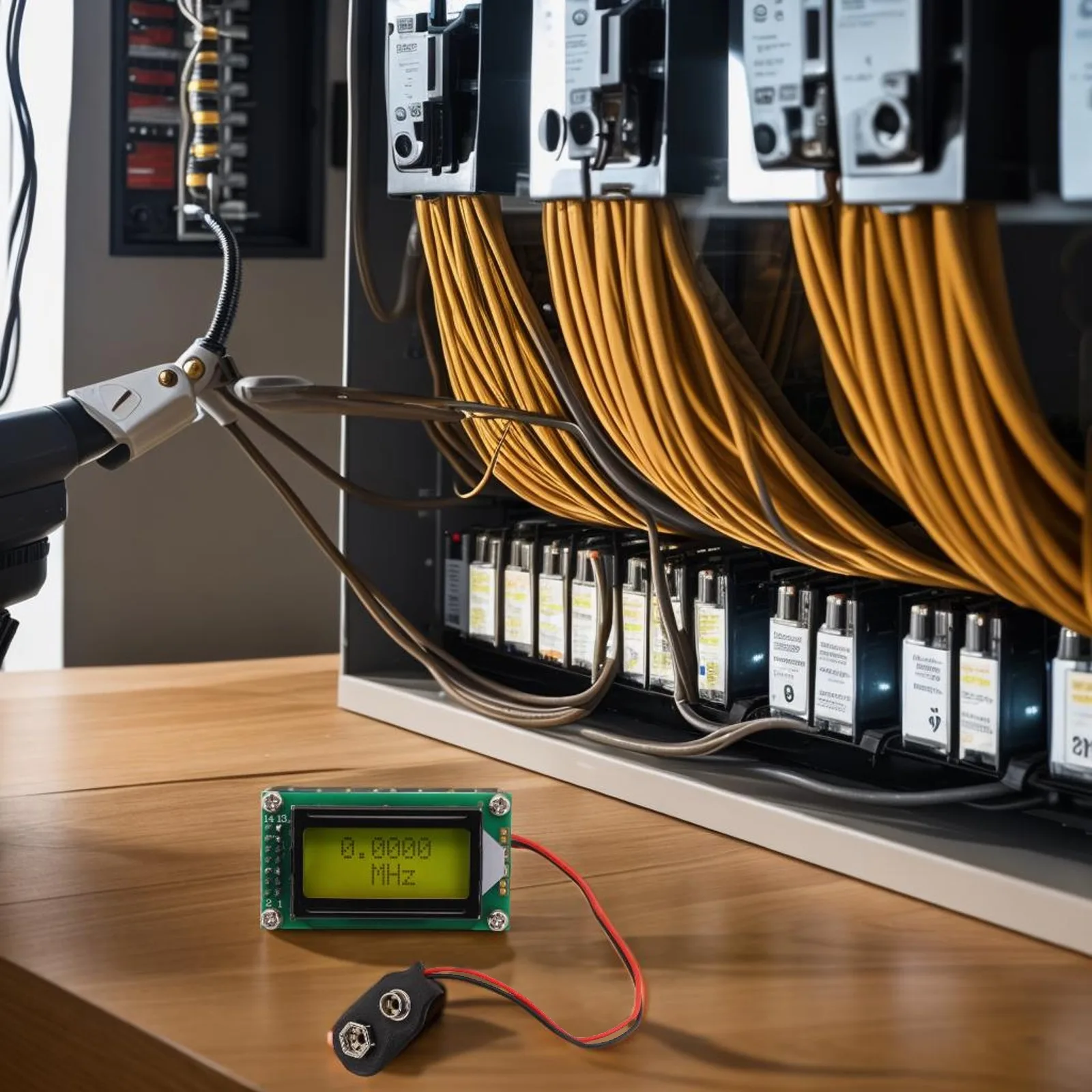 9V Battery Powered For Electronics Hobbyists DIY Frequency Counter 1-500 MHz Frequency Counter Broadband Measurement Range