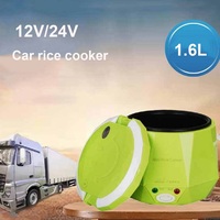 1.6L Mini Rice Cooker Heating Lunch Box Portable Constant Temperature Food Steamer Multifunction Pot For Car Truck 12/24V