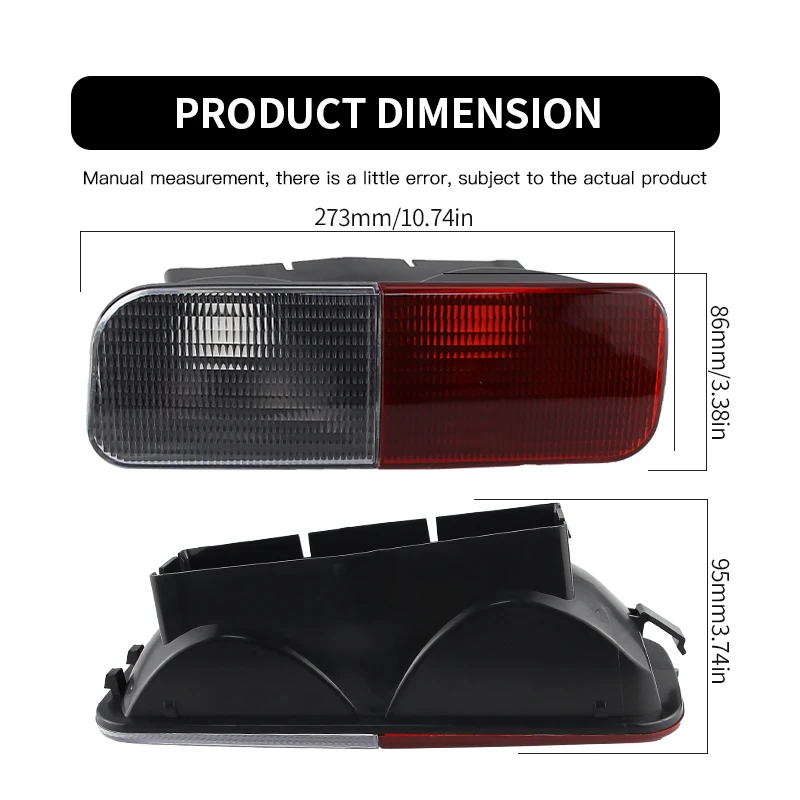 2Pcs OEM# XFB000720 OEM Replacement Parts Without Bulbs Rear Bumper Turn Signal Brake Lamp Shells For Land Rover Freelander 1