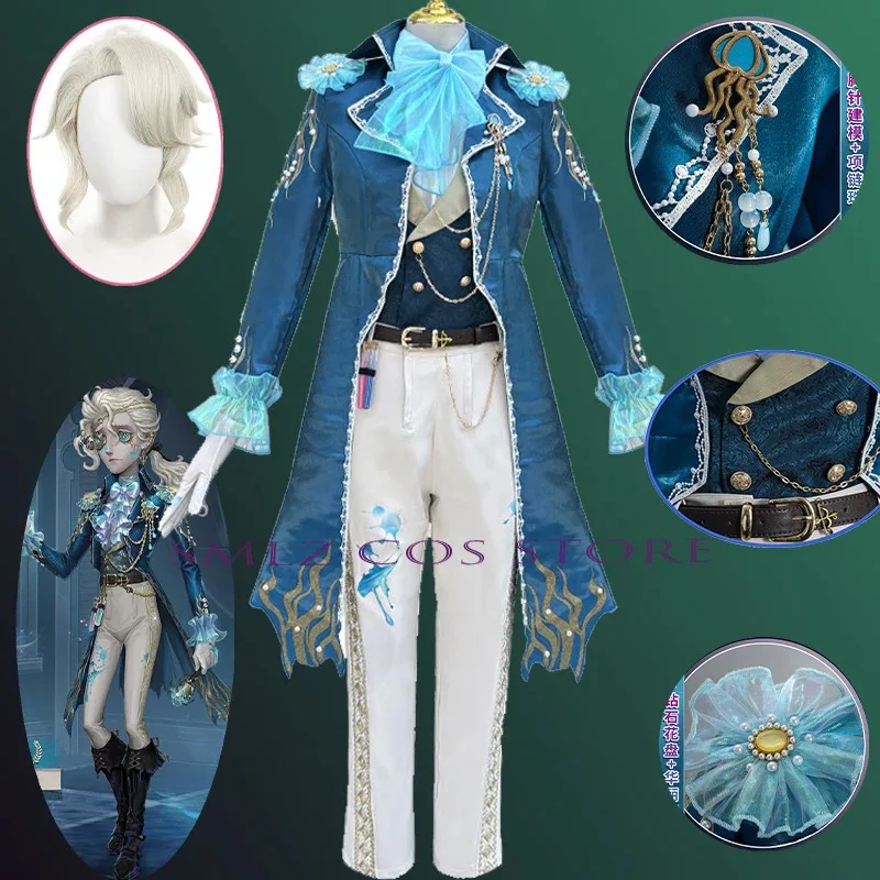

Identity V Composer Frederick Kreiburg Phantom Sail Cosplay Ghost Costume Uniform Halloween Carnival Convention Outfit Suit