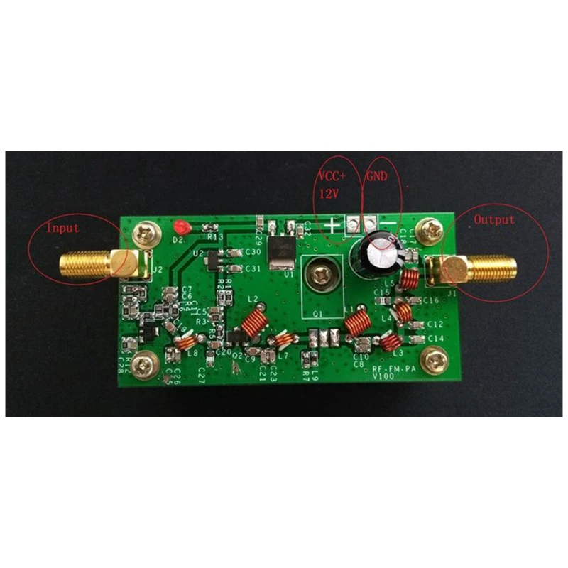 Módulo unidirecional de alta frequência do rf do módulo 65mhz-110mhz 7w do impulsionador do amplificador do sinal do rf