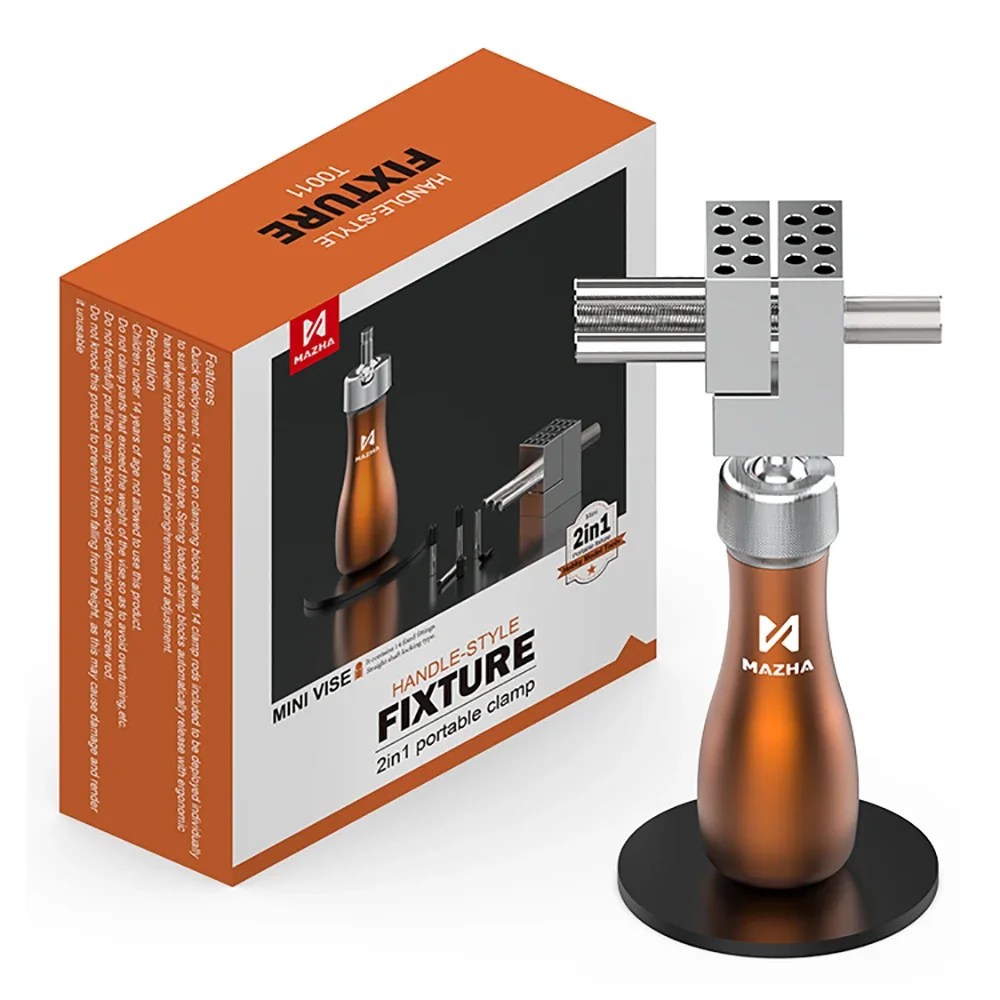 MAZHA Handheld Vise - Dual Mode Mini Model Clamp for Gunpla, Military Kits & Precision Tools (Aluminum Alloy, 6-27mm Clamping)