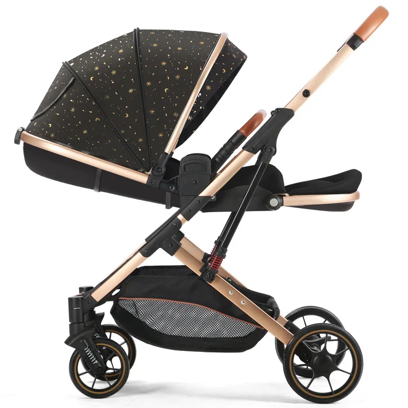

2025 New Style High View Baby Stroller Can Sit or Lie Down, Two-way Lightweight and Foldable Baby Newborn Stroller