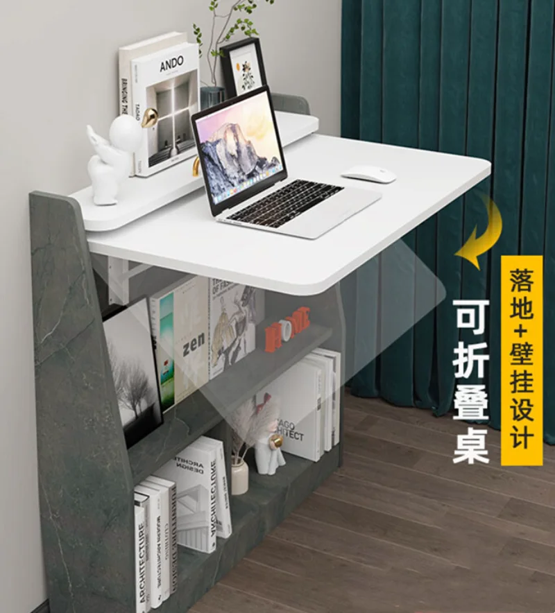 Ultra-thin Wall Mounted Foldable Desk Floor Extremely Narrow Desk Modern Simple Small Household Wall Hanging Learning Table