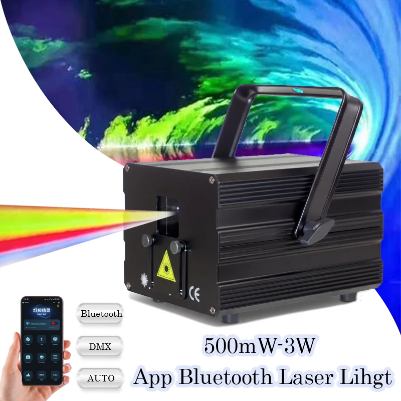 

1W 3W RGB Animation Laser Stage Light DMX512 Sound DJ Disco Scanner Projector for Party Club Bar Wedding KTV Show Lighting