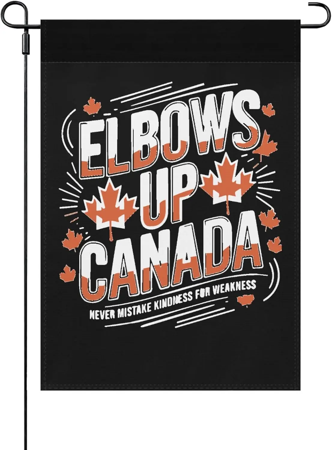 Elbows Up Canada Never Mistakess Kindnesss For Weakness Outdoor Flag 12x18 Double Sided Unique Outdoor Flags Outside Yard De LLX