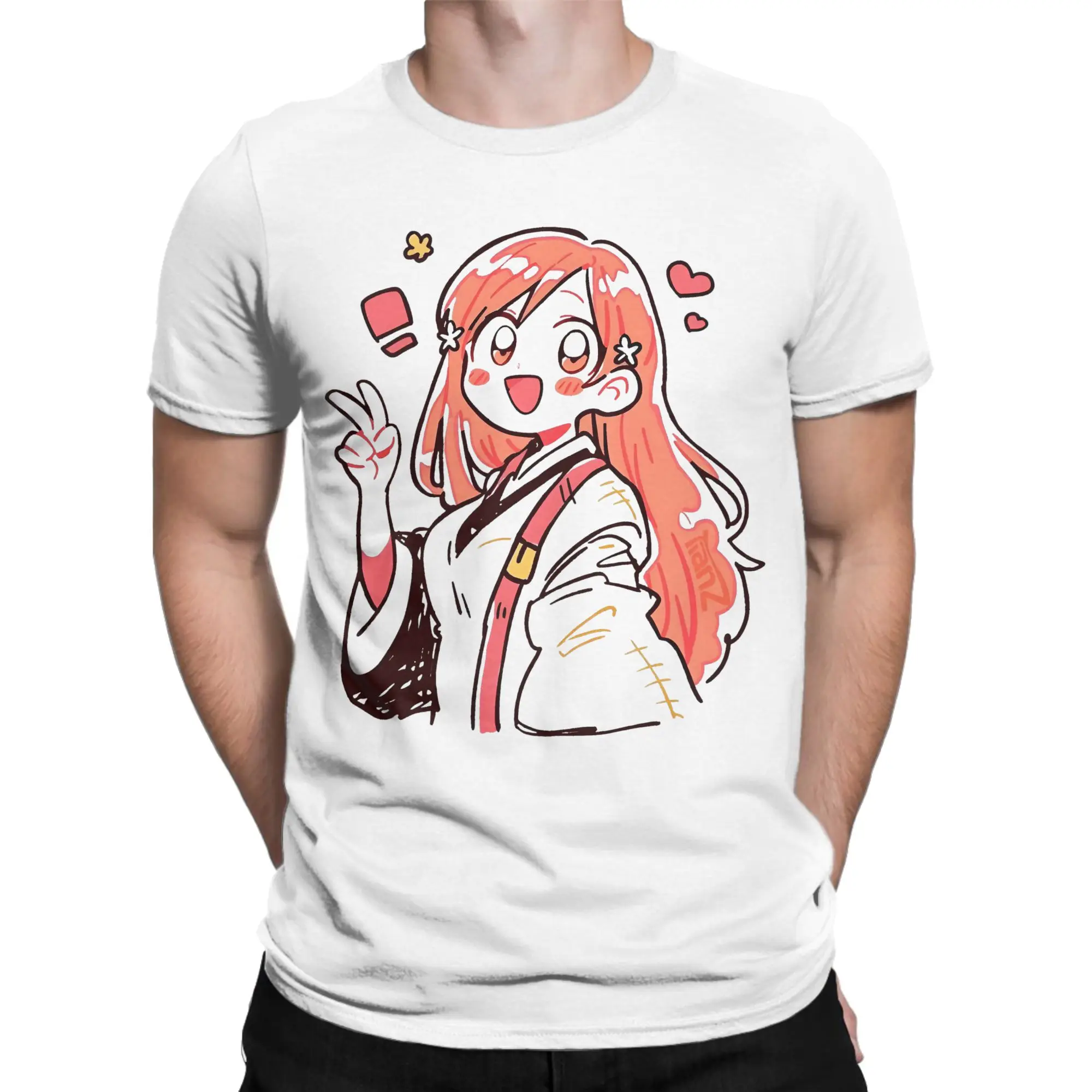 Inoue Orihime T Shirts Men Women Pure Cotton Fashion T-Shirts Crew Neck Bleaches Anime Tee Shirt Short Sleeve Clothes Plus Size