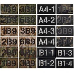 Call Sign Letter 1B9/2B9/3B9/6B9 IR Infrared Reflective Patch Chevron Strip Armband Shoulder Appliqued Patch For Clothing Bag