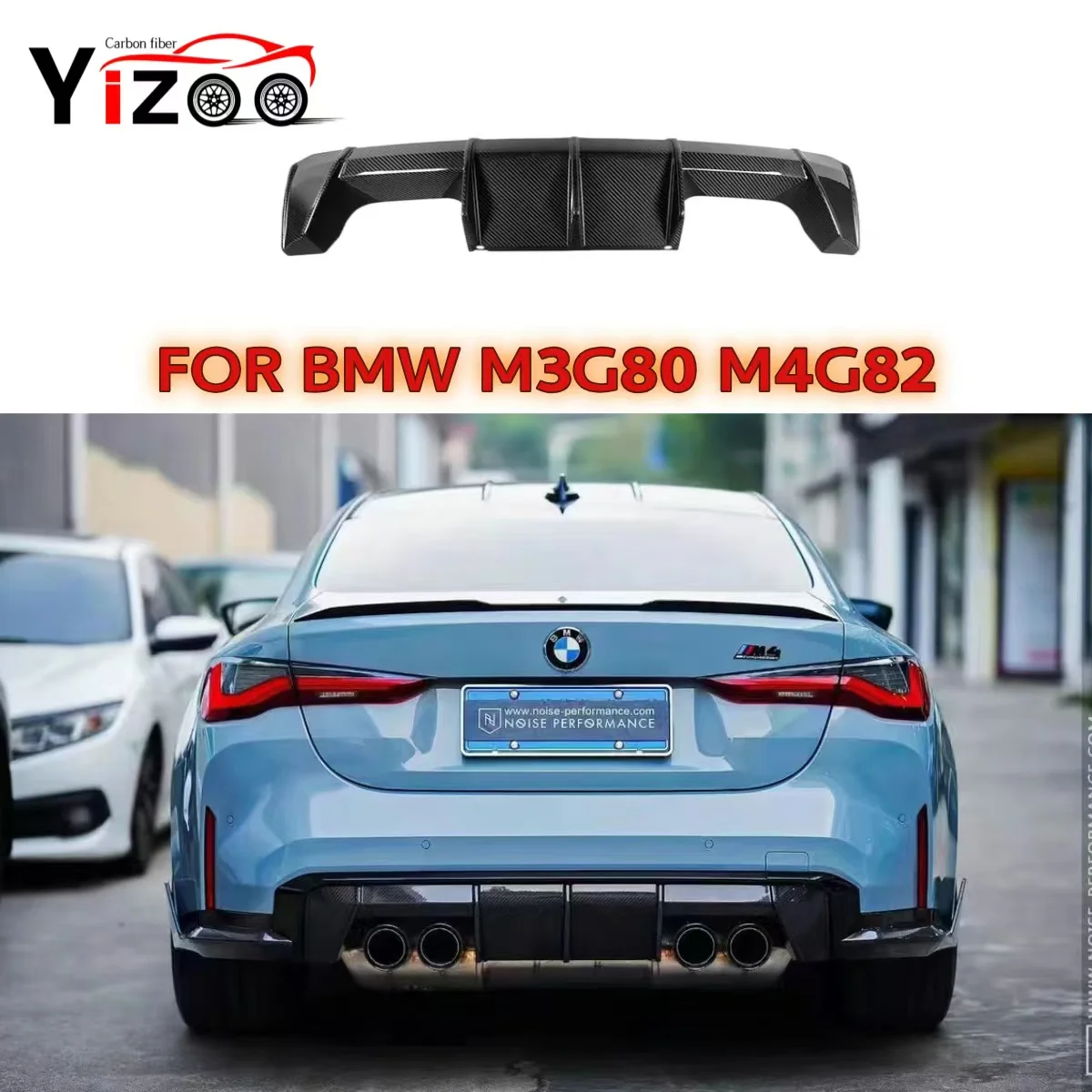 

Dry Carbon Fiber Rear Bumper Lip Splitter Diffuser Guard Spoiler For BMW M3 M4 G80 G82 G83 2021+ MP Style Car Diffuser Body Kit