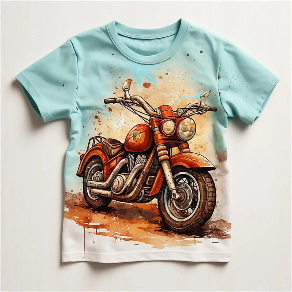 New Retro Racing Funny 3d Print Boy Birthday Clothes Retro Car Boy T Shirts Kids T Shirt For Boys Short Sleeve Top Tee