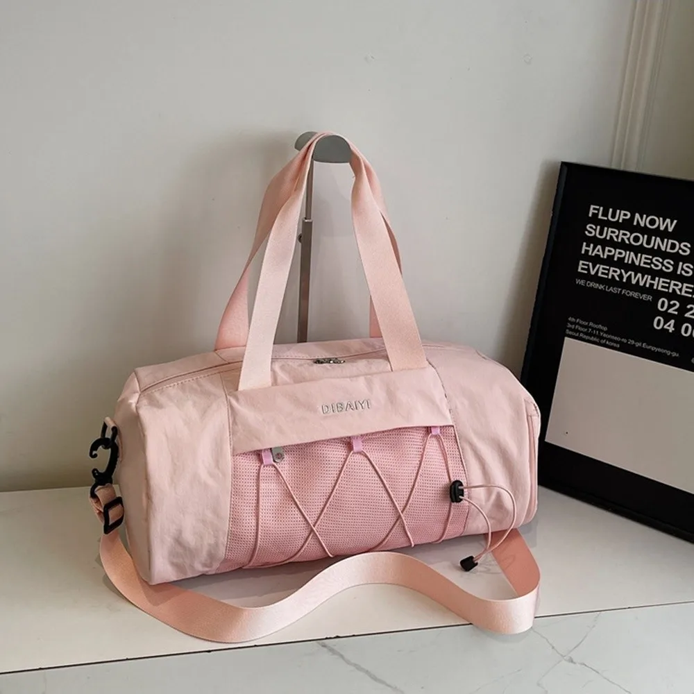 Korean Style Travel Luggage Bag Waterproof Large Capacity Gym Bag Carrying Single Shoulder Sports Fitness Handbag Sports