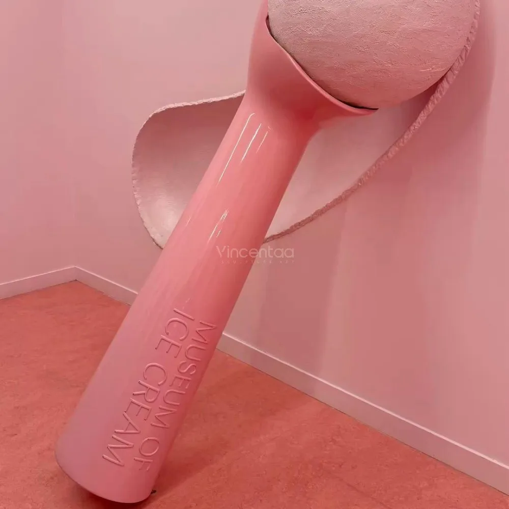 Vincentaa Interior Store Decoration Spherical Ice Cream Sculpture Can Be Customized Fiberglass Sculpture