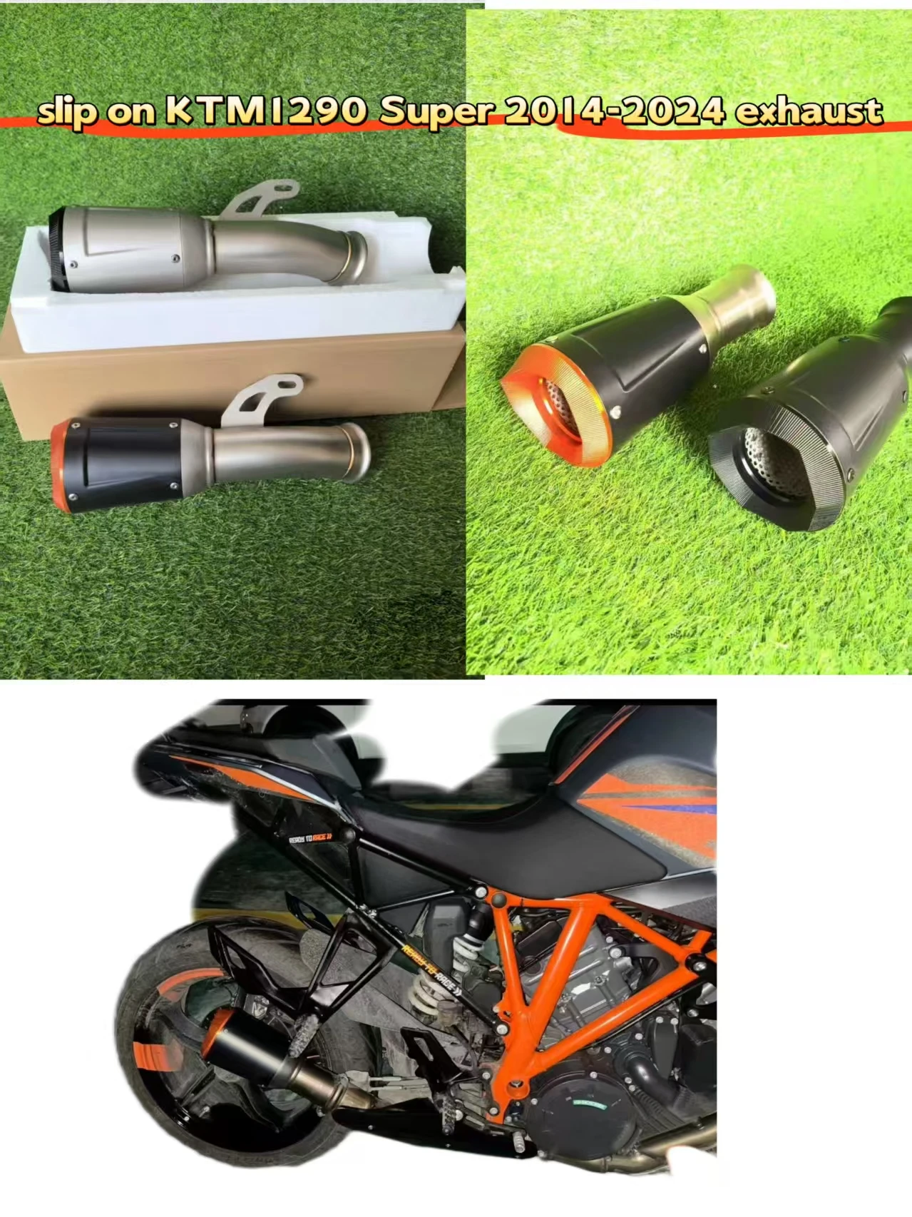 Terminale di scarico Slip-On per KTM 1290 Super Duke R 2014-2022 e KTM 1290 Super Duke GT - Collettore centrale e silenziatore