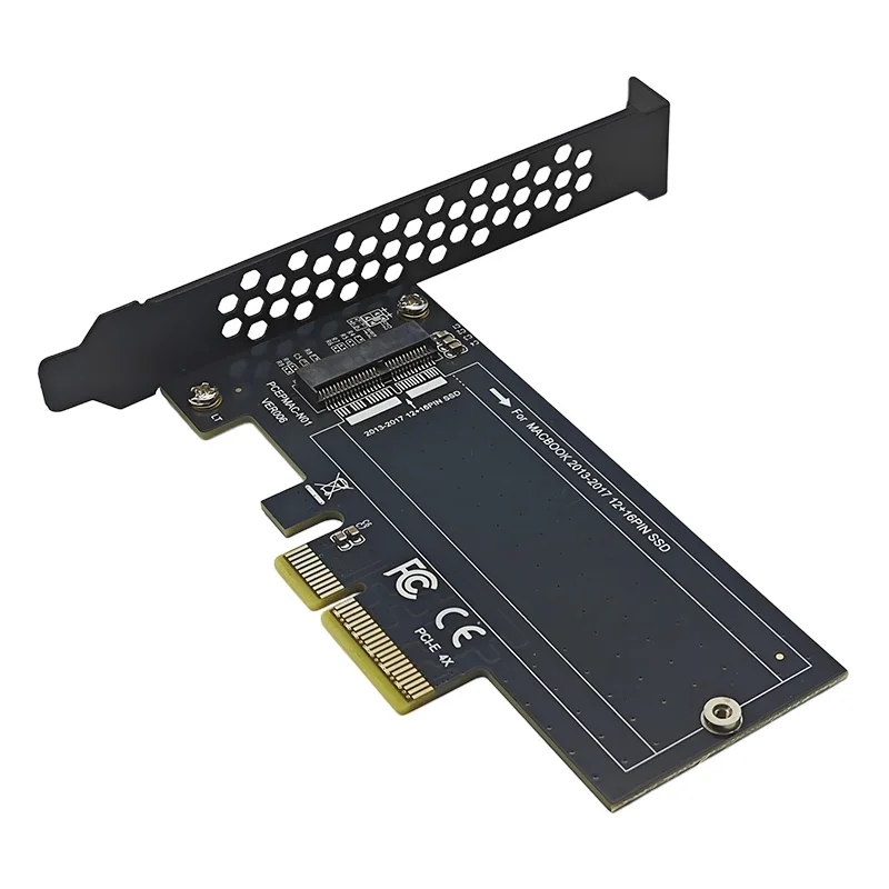 NEW PCIE X4 to Macbook 2013-2017 12+6Pin M.2 SSD Expansion Card Riser PCI Express 4X to NVME SSD Adapter for Macbook A1465 A1466