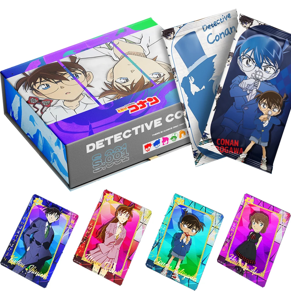 Original Detective Conan Card For Child Hattori Heiji Kirsten Thomas Gilded Enamel Rare Limited Game Collection Card Kids Gifts