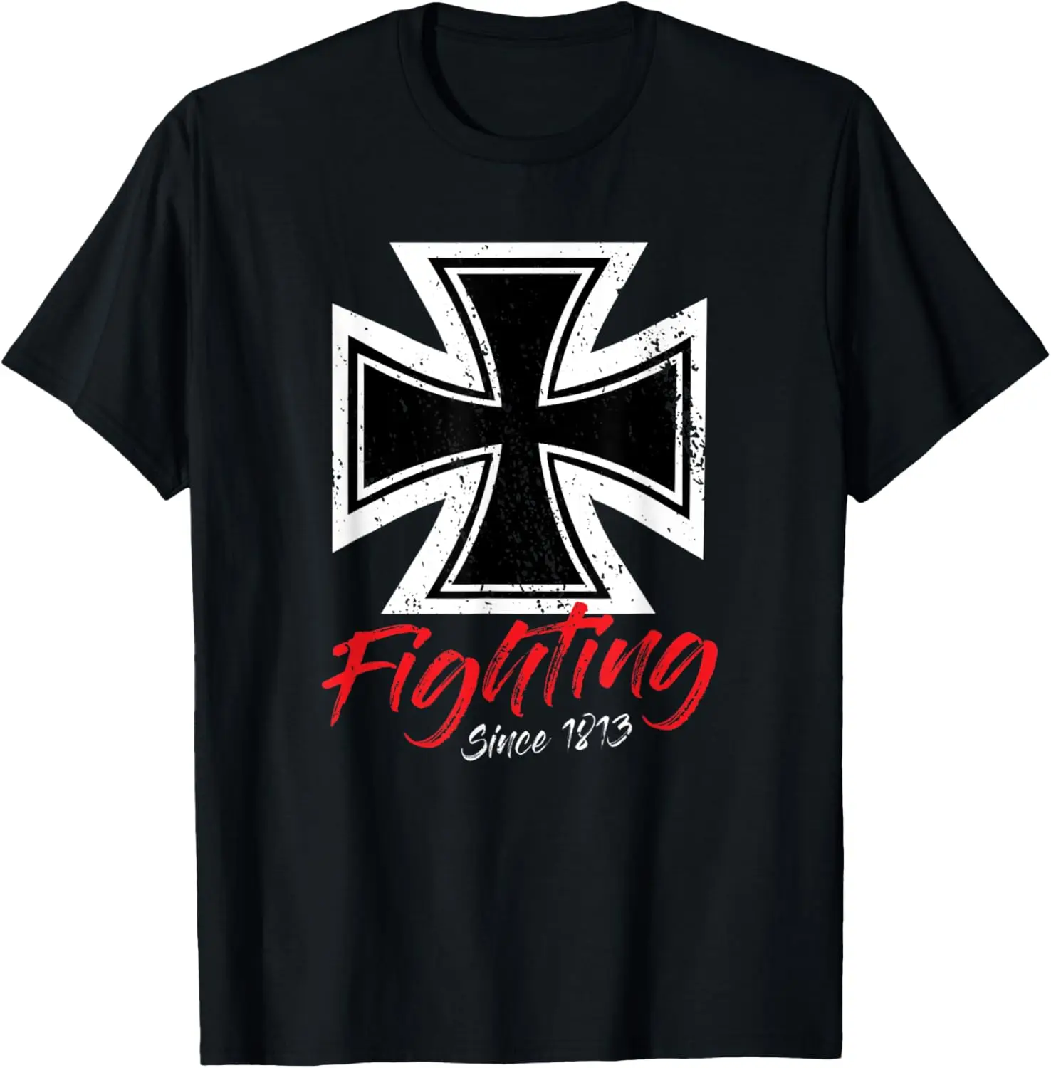 

German Iron Cross Warrior Honor Strength T-Shirt, Unisex Summer Casual Streetwear Printed Tee