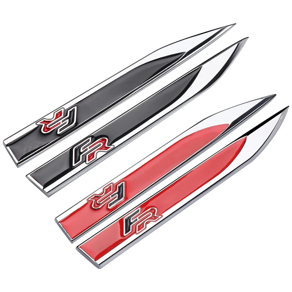 2pcs Car Styling Metal Alloy Badge Car Body Side Wing Fender Decoration Stickers For Seat Cupra FR Racing Ibiza Leon Ateca Exeo