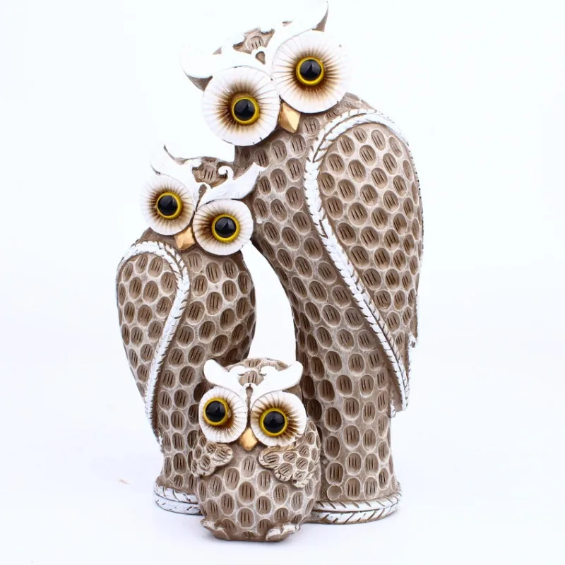 [MGT] modern Owl Home Decoration Resin Statue Sculpture Room Accessories Crafts Ornaments Living Room Office Desk  Decor