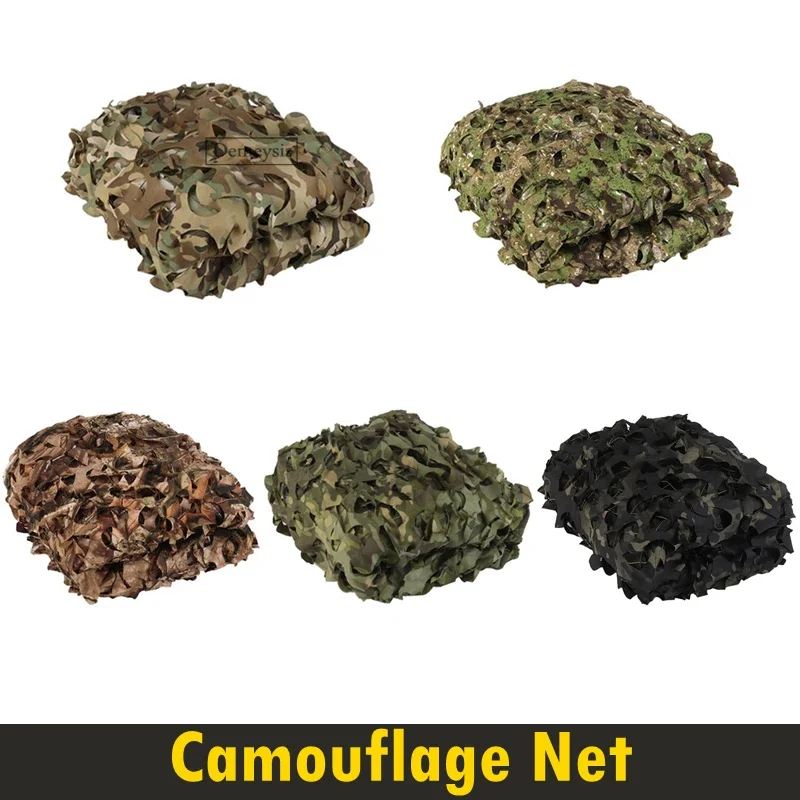 

Airsoft Camouflage Net Portable Outdoor Hunting Shooting Wargame Camouflage Netting Tactical Combat Sunshade Mesh 4M*3M 3M*2M