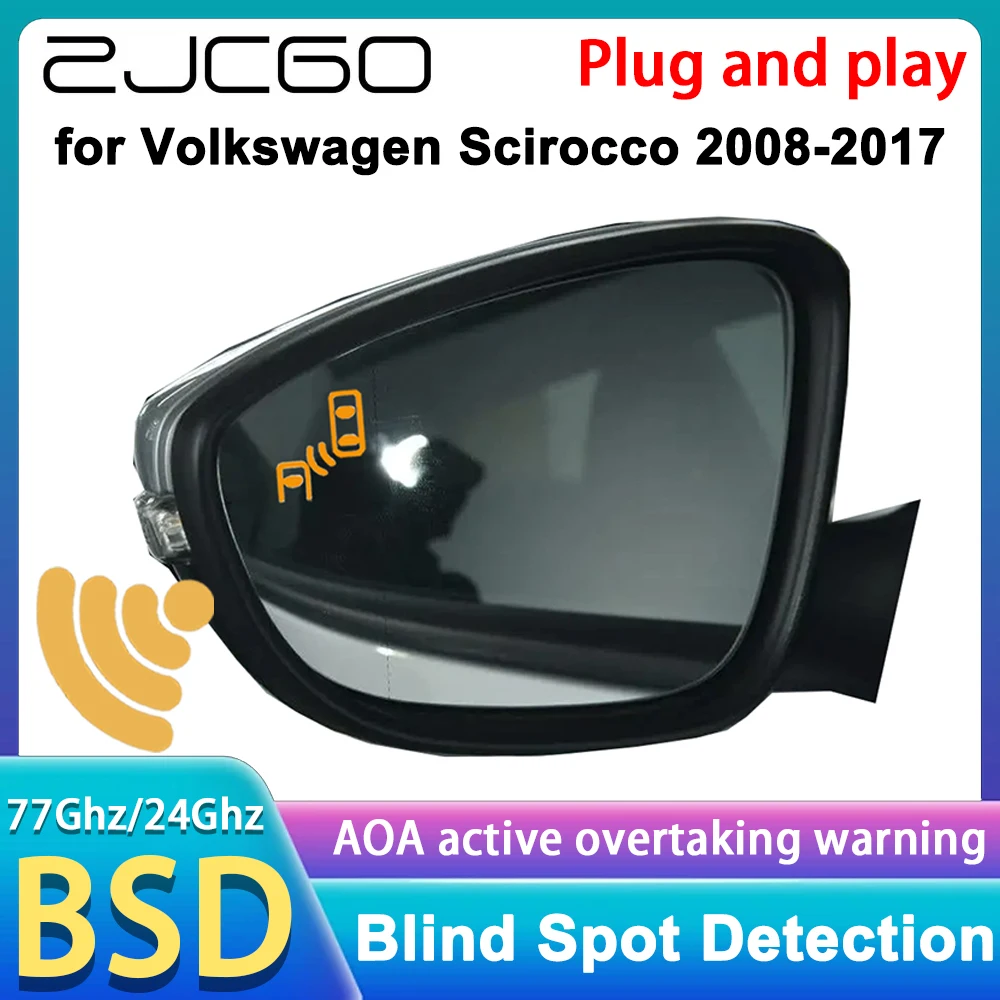 for Volkswagen VW Scirocco 2008-2017 Side Assist Blind Spot Monitor Detection BSM BSD System 77GHz Radar Detector Plug & Play