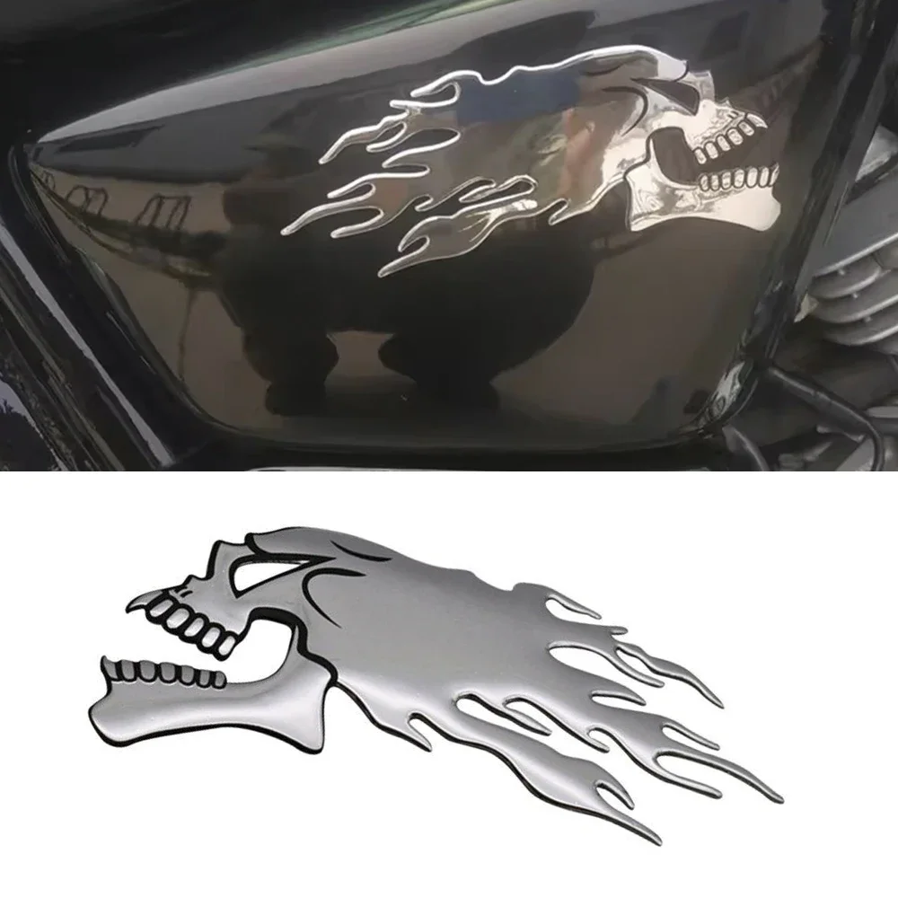 Calcomanías protectoras para carrocería de motocicleta, pegatinas autoadhesivas impermeables de estilo de coche, almohadilla de tanque de combustible de Gas de PVC, pegatina 3D, 2 uds.