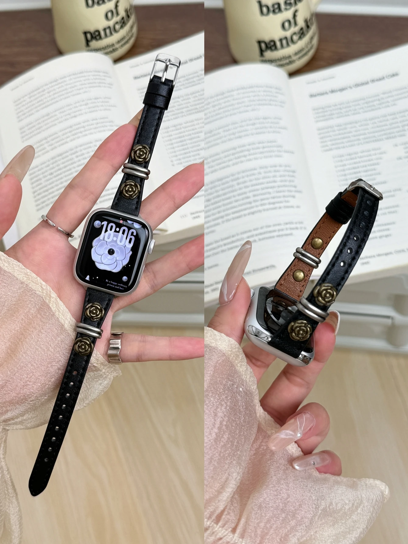 ممتاز كاميليا حلقة جلدية ل سوار ساعة يد آبل النساء 11/10/9/8/7/6/5/4/3/2/ 38 مللي متر 40 مللي متر 41 مللي متر 42 مللي متر 44 مللي متر 45 مللي متر 46 مللي متر 49 مللي متر حزام