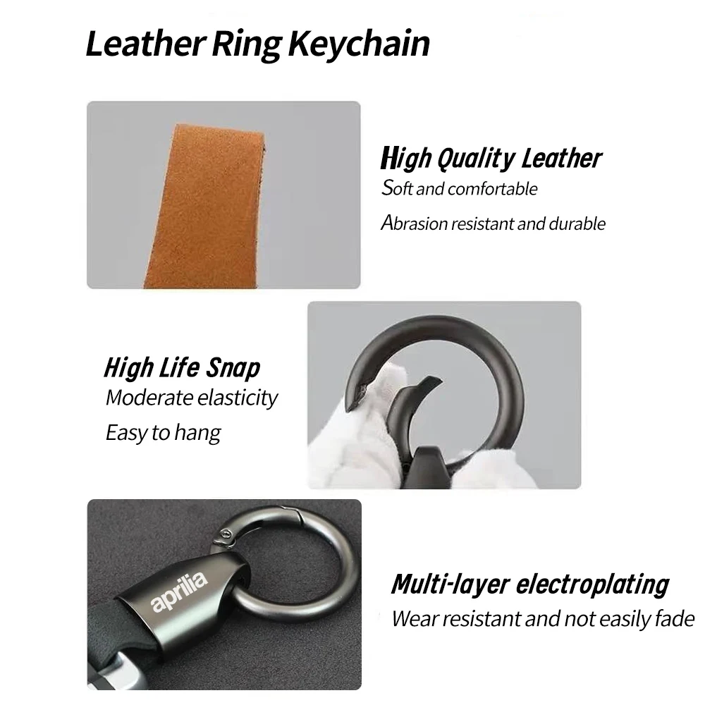 For Aprilia Rsv4 Rsv 1000/R Caponord 1200 Sr Gt 200 125 Shiver 750 900 Tuono V4R Rs50 RS660 Rs125 Keychain Keyring Moto Parts