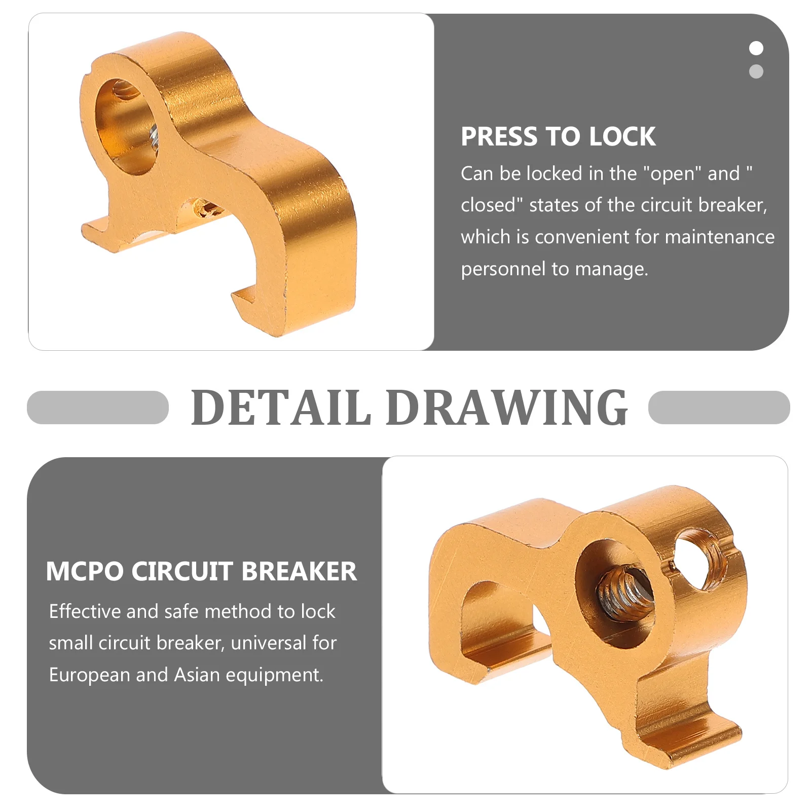 

Aluminum Alloy MCB Devices Circuit Safety Locking Pin Industrial Grade Switch Small