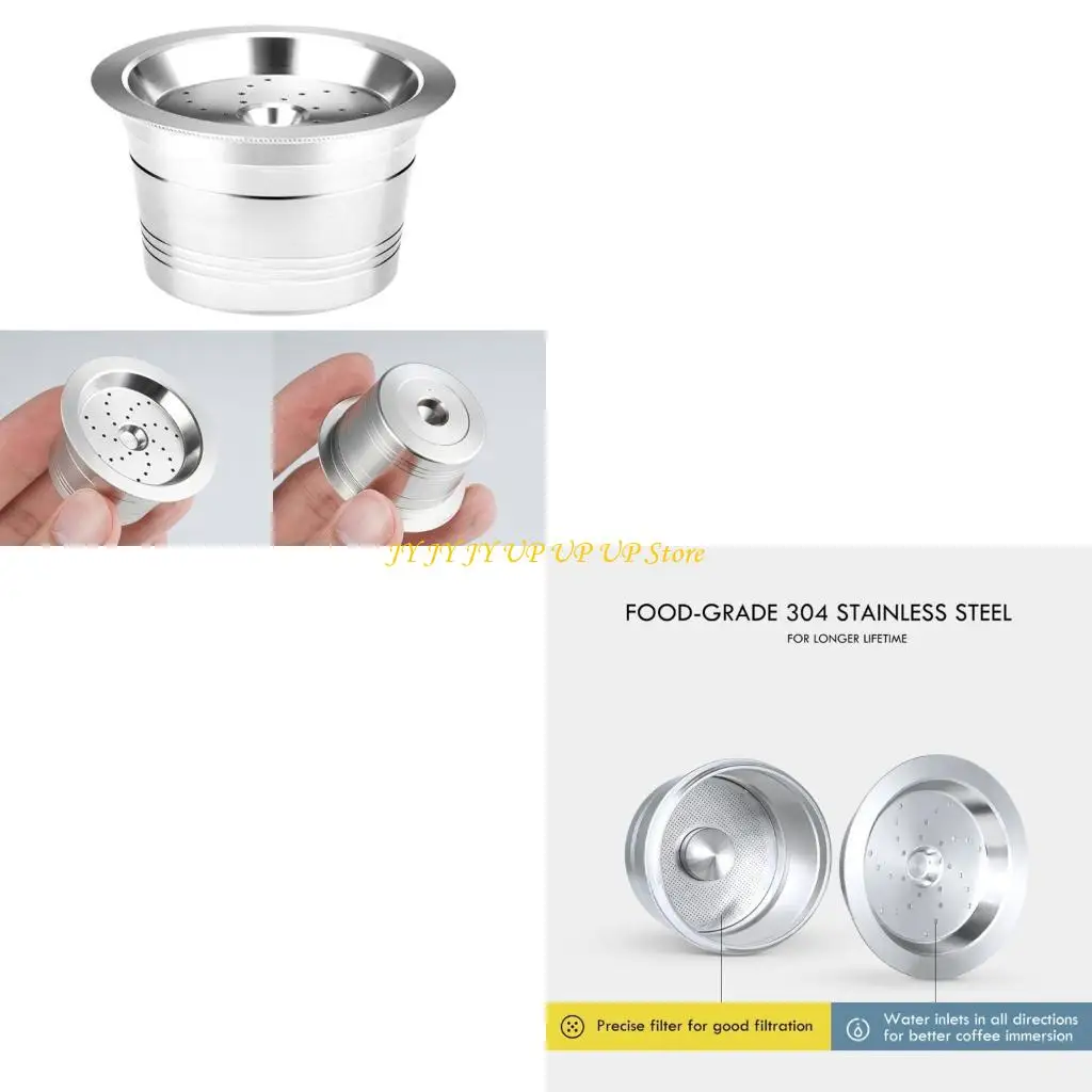 

B2RF Suitable Reusable Coffee Filter with Spoon Brush for Espressos Machine Users