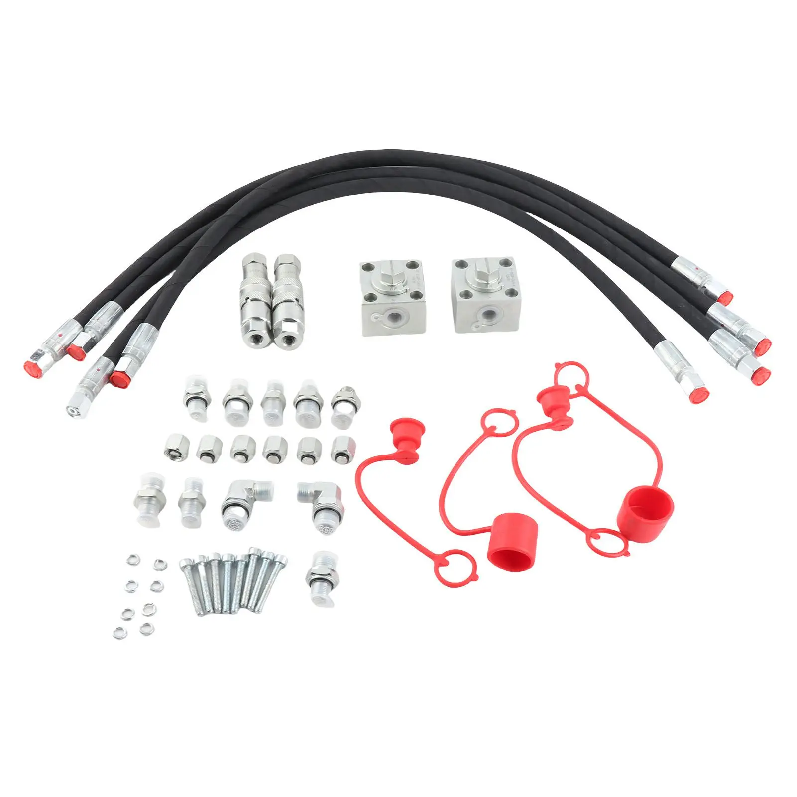 Hydraulic Diverter Valves 4 Quick Connectors Wide Compatibility 3 Way Diverter Valve for 2 Ton Mini Excavators