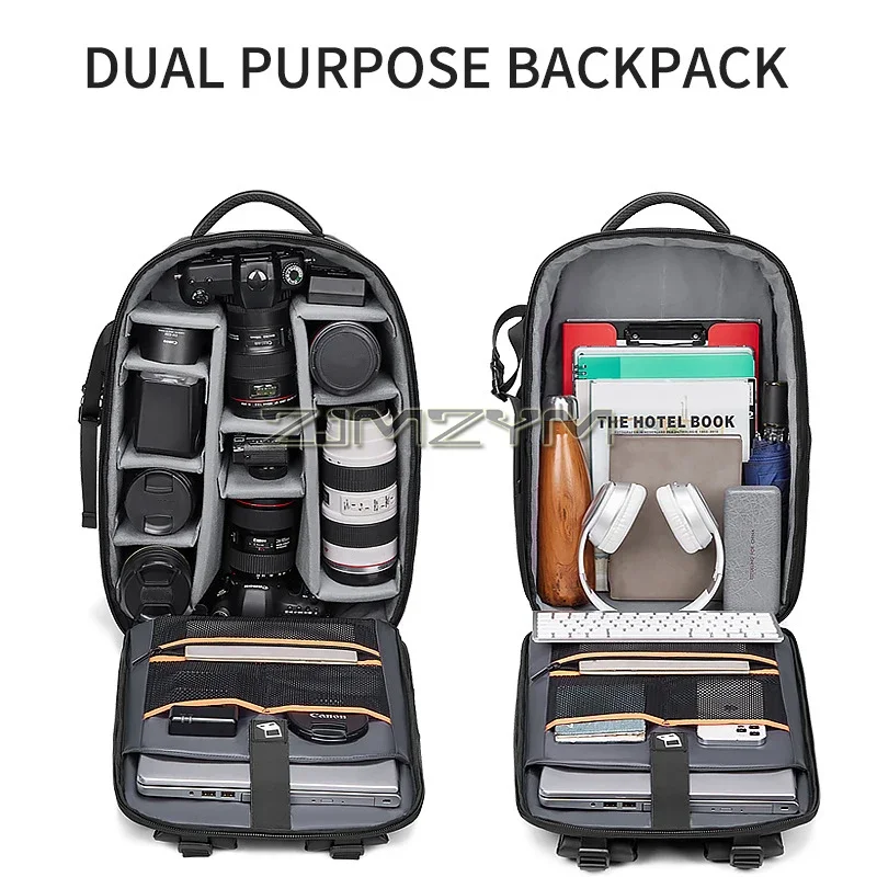 Camera Bag, Camera Backpack for Photographers 19 Inch Waterproof Camera Bags for DSLR Camera, Laptops, Lens and Accessories