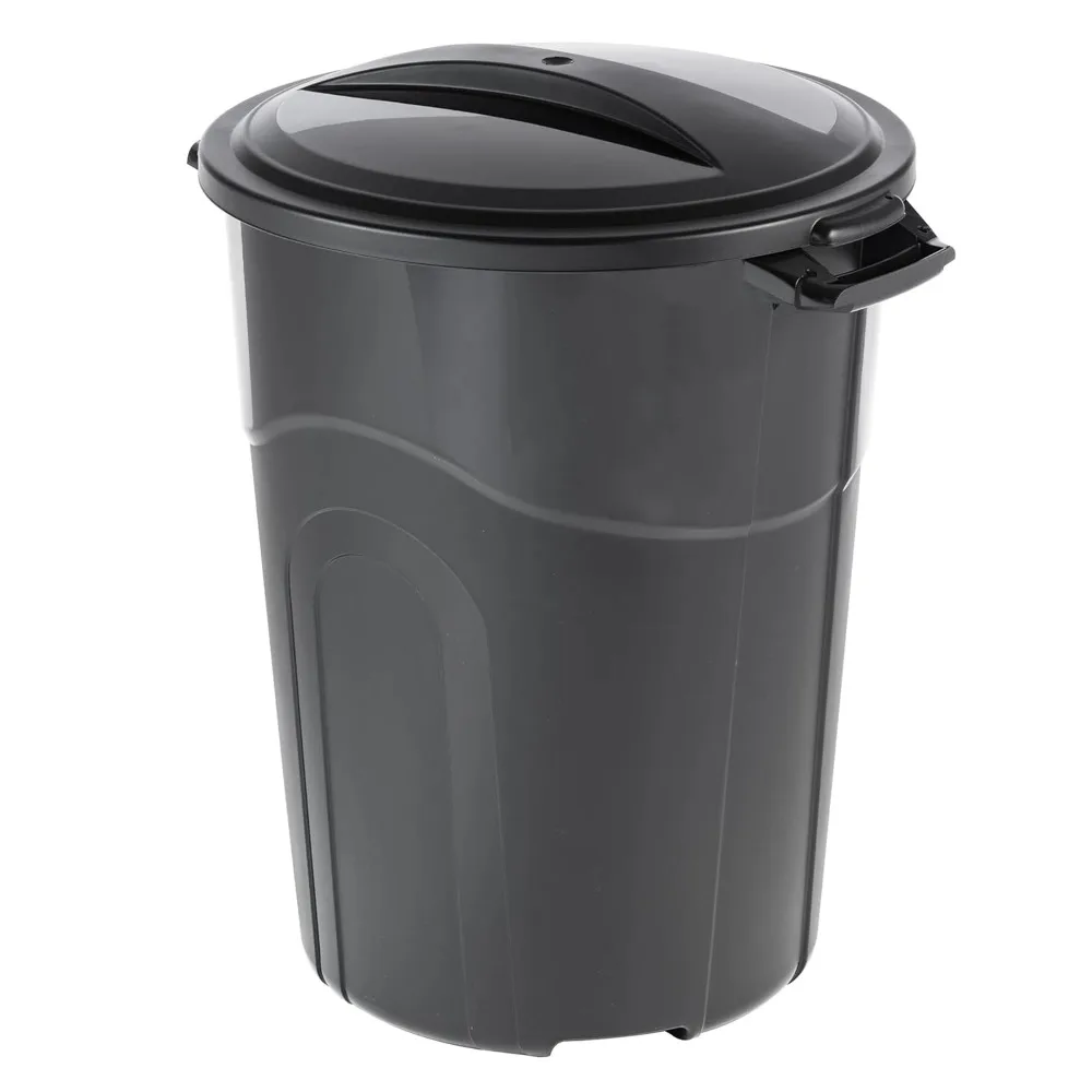 

32 Gallon Heavy Duty Plastic Garbage Can, Included Click Lock Lid, Large Trash Can Sturdy Handles