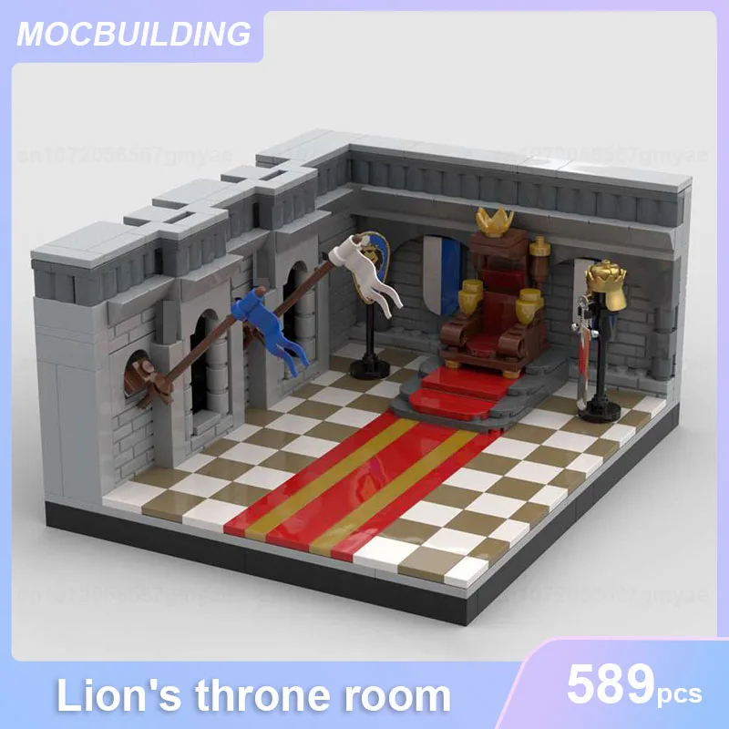 

Lion's Throne Room Castle Model MOC Building Blocks DIY Assemble Bricks Educational Creative Collect Display Toys Gifts 589PCS