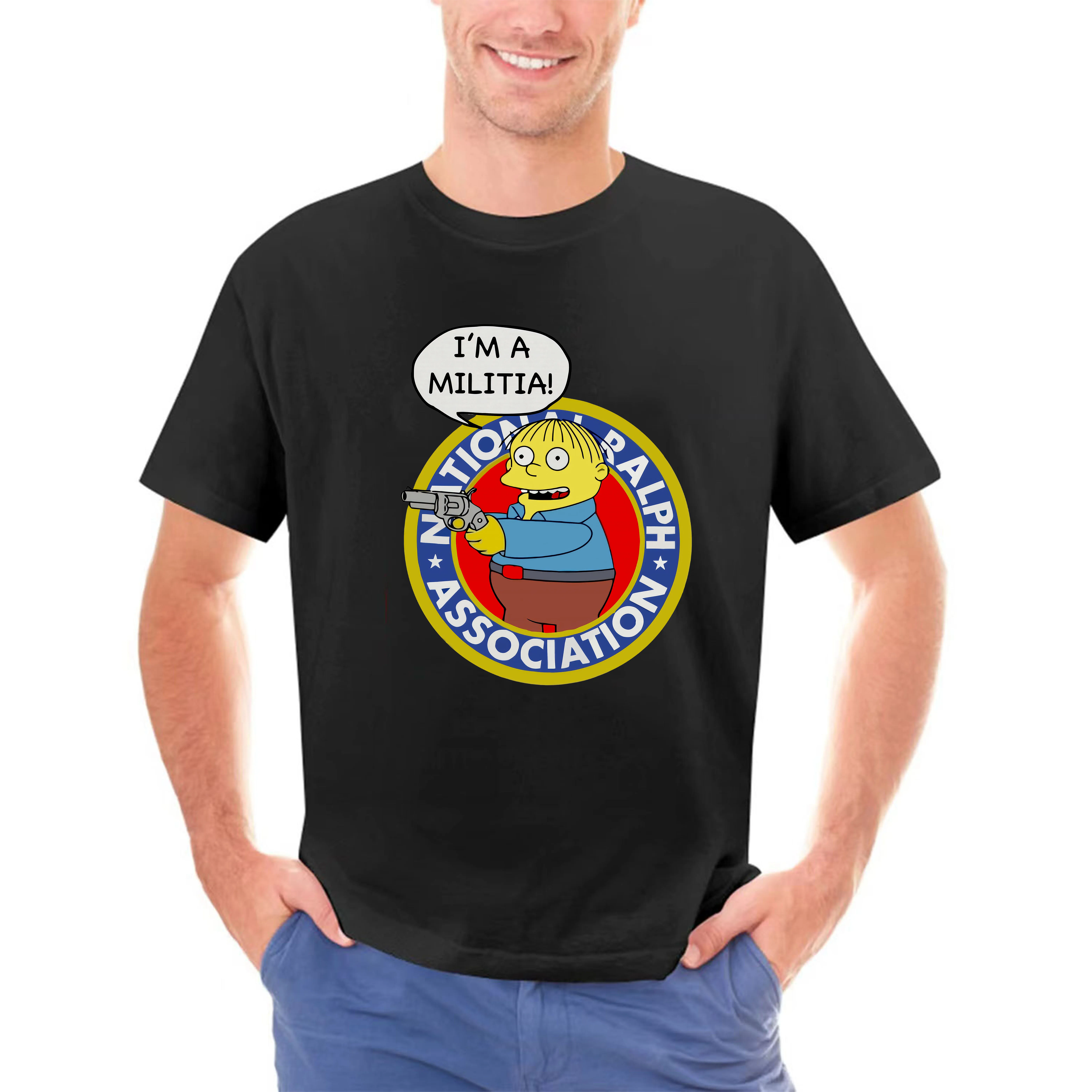 Men T Shirt  National Ralph Association Im A Militia -Ralph Wiggum  Women t-shirt