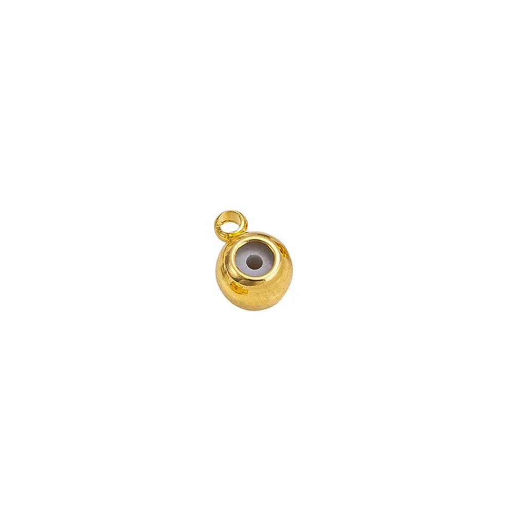 

18K Gold-plated 14K Light Gold Lifting Ring Silicone Positioning Beads Adjusting Beads Diy Jewelry Accessories Chain Spacer Bead