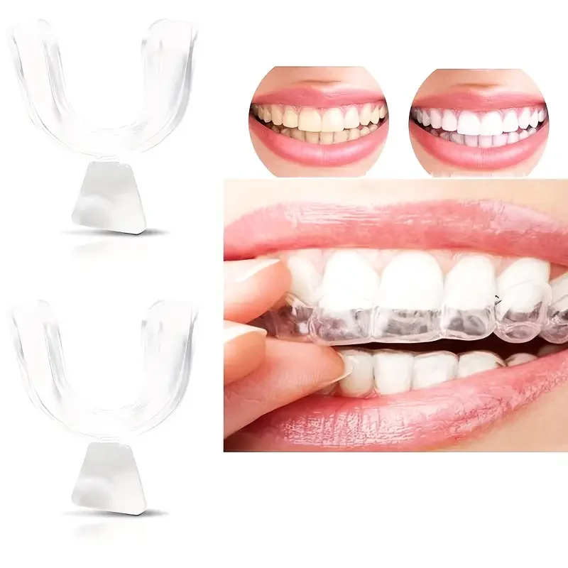 2pcs Multifunctional Thermoplastic Denture Dental Mouth Guards: Stop Grinding & Clenching To Protect Your Teeth While You Sleep